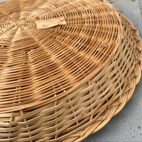 Vintage Other - Vintage Flat Wicker Basket Vintage Other - Vintage Flat Wicker Basket